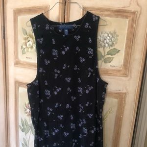 Corduroy dress with flowers